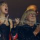 Fresh off the Los Angeles premiere of her “Eras Tour” concert movie, Taylor Swift jetted off to Kansas City to watch Kansas City Chiefs—and her new beau Travis Kelce—take on the Denver Broncos Thursday night. TMZ reported that Swift once again hung out with Kelce’s mom, Donna, and even gifted her “one of her famous friendship bracelets,” as the tabloid put it. The appearance marks the third time in a month Swift has made it to one of Kelce’s games. The pop star was photographed inside Arrowhead Stadium wearing Chiefs gear alongside Donna Kelce, Travis Kelce’s mother. Earlier in the day Swift shut down The Grove shopping center for her premiere, which featured a surprise appearance by